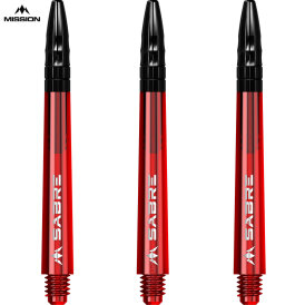 Mission Dart Sabre Shafts Colour mit Aluminium-Top 5er Set Rot M Mittel