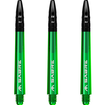 Mission Dart Sabre Shafts Colour mit Aluminium-Top 5er Set Grün M Mittel