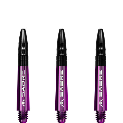 Mission Dart Sabre Shafts Colour mit Aluminium-Top 5er Set Lila S Kurz