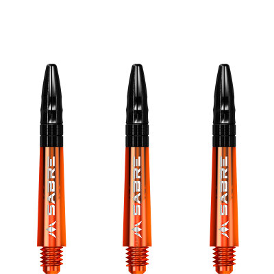 Mission Dart Sabre Shafts Colour mit Aluminium-Top 5er Set Orange S Kurz