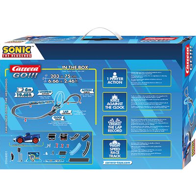 Carrera GO!!! 1-Lane Rennbahn Autorennbahn Challenge - Sonic Set / Grundpackung 68001