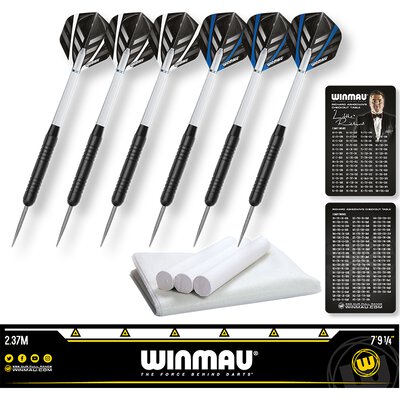 Winmau Professional Darts Set Diamond Plus Dartboard Cabinet Dartschrank Holz