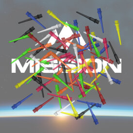 Mission Dart Soft Tips Titan Pro Softdart Spitze Soft Points 50 Stück Neon Gelb