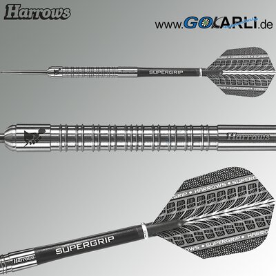 Harrows Steel Darts Supergrip 90% Tungsten Steeltip Dart Steeldart 23 g