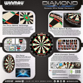 "Verpackung beschädigt" - Winmau Diamond Plus Bristle Dart Board - Trainingsboard