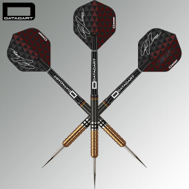 Datadart Steel Darts Christian Bunse Black and Gold 90% Tungsten Steeltip Darts Steeldart