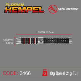Winmau Soft Darts Florian Hempel 90% Tungsten Softtip Dart Softdart 21 g