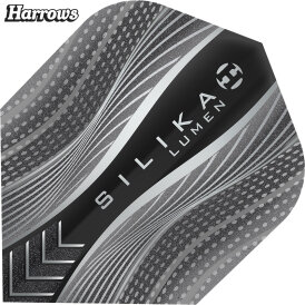 Harrows Dart Silika Lumen Dart Flight speziell laminiert in Schwarz Design 2023 HF2127