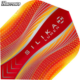 Harrows Dart Silika Lumen Dart Flight speziell laminiert in Gelb/Rot Design 2023 HF2128