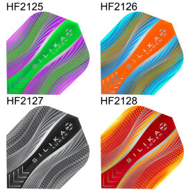 Harrows Dart Silika Lumen Dart Flight speziell laminiert in Gelb/Rot Design 2023 HF2128