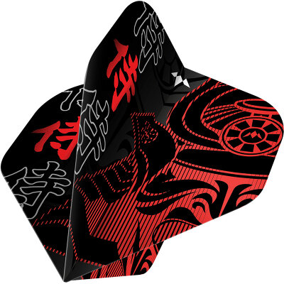 Mission Darts Solo Dartflights Samurai Infinity Std. Nr.2 Dart Flights 3 Sets Rot