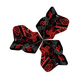 Mission Darts Solo Dartflights Samurai Infinity Std. Nr.2 Dart Flights 3 Sets Rot