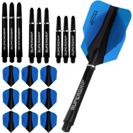Harrows Dart Supergrip Shaft / Retina X Flight Combo Blau