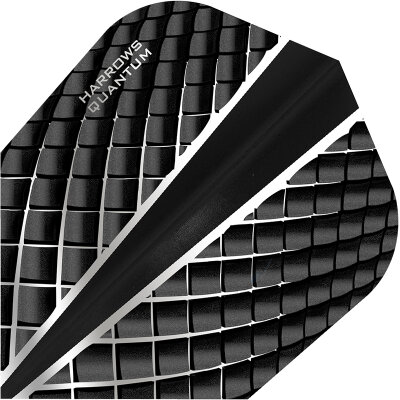 Harrows Dart Quantum Dart Flight speziell laminiert F6806 Schwarz 1 Set