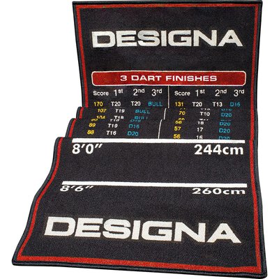 Designa Checkouts Carpet Mat Non Slip Back Dartteppich-Dartmatte rutschfeste Unterseite verschiedene Farben & Breiten