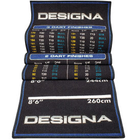 Designa Checkouts Carpet Mat Non Slip Back Dartteppich-Dartmatte rutschfeste Unterseite - Blau 60 cm