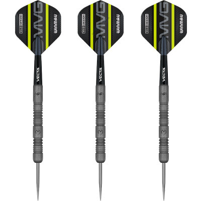 "Leicht bespielt" - Winmau Steel Darts MvG Michael van Gerwen Exact 90% Tungsten Steeltip Dart Steeldart 23 g