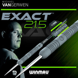 "Leicht bespielt" - Winmau Steel Darts MvG Michael van Gerwen Exact 90% Tungsten Steeltip Dart Steeldart 23 g