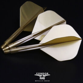 Condor Dart Flights Shafts AXE Metallic 2 in1 Schaft-Flights-System Gold Small Nr.6 L Lang