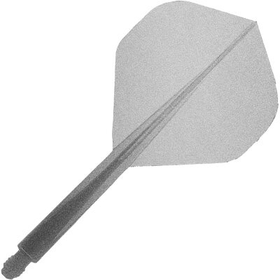 Condor Dart Flights Shafts AXE Metallic 2 in1 Schaft-Flights-System Pearl Silver Standard Nr.2 M Mittel