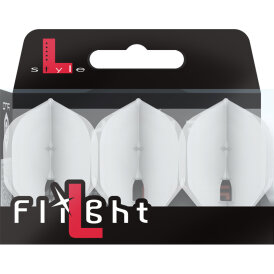 L-Style Champagne Dart Flights PRO L1 Standard Klar Weiß