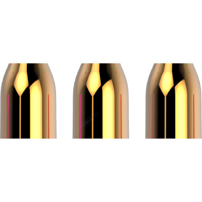 L-Style Premium Champagne Rings Lock Caps Lock System Gold