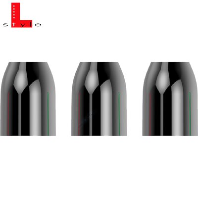 L-Style Premium Champagne Rings Shell Lock Caps Shell Lock System Schwarz