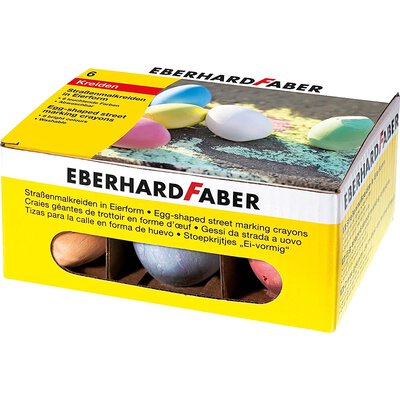 Eberhard Faber Straßenmalkreiden in Eierform Kartonetui mit 6 Kreiden