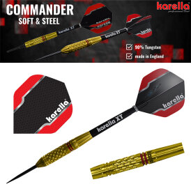 Karella Steel Darts Commander Gold 90% Tungsten Steeltip Darts Steeldart 24 g