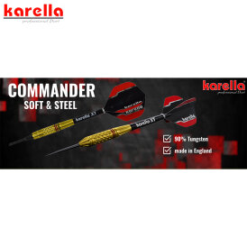 Karella Steel Darts Commander Gold 90% Tungsten Steeltip Darts Steeldart 24 g
