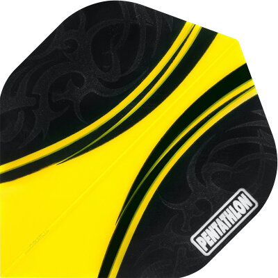 Pentathlon Dart Flight Colour Plus Standard Transparent F1662 Gelb 10 Sets