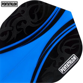 Pentathlon Dart Flight Colour Plus Standard Transparent F1663 Blau 10 Sets