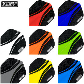 Pentathlon Dart Flight Colour Plus Standard Transparent F1663 Blau 10 Sets