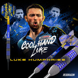Red Dragon Luke Humphries Cool Hand Graffiti Blue Hardcore Standard Dart Flight Neuheit 2023 TF6866