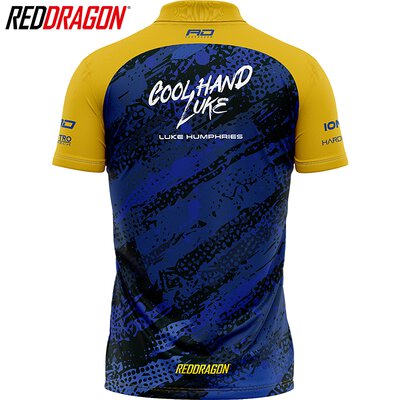 Red Dragon Darts Luke Humphries Cool Hand Pro Tour Player Shirt Matchshirt Dart Shirt Trikot Design 2023