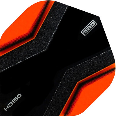 Pentathlon Dart Flight HD150 XWing Transparent Dartflights F0954 Orange 1 Set