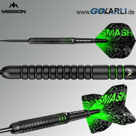 Mission Darts Steel Darts Martin Lukeman Smash Black 90% Tungsten Steeltip Darts Steeldart 25 g