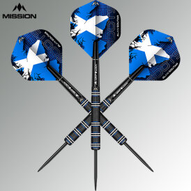 Mission Darts Steel Darts Alan Soutar Soots Black 90% Tungsten Steeltip Darts Steeldart 24 g
