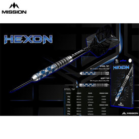 Mission Darts Soft Darts Hexon 90% Tungsten Softtip Darts Softdart 18 g