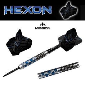 Mission Darts Steel Darts Hexon 90% Tungsten Steeltip Darts Steeldart 23 g