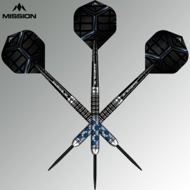 Mission Darts Steel Darts Hexon 90% Tungsten Steeltip Darts Steeldart 23 g