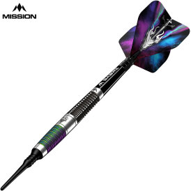 Mission Darts Soft Darts Occult 90% Tungsten Black & Coral Softtip Darts Softdart 18 g