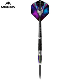 Mission Darts Steel Darts Occult 90% Tungsten Black & Coral Steeltip Darts Steeldart 23 g