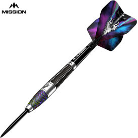 Mission Darts Steel Darts Occult 90% Tungsten Black & Coral Steeltip Darts Steeldart 23 g