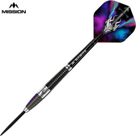 Mission Darts Steel Darts Occult 90% Tungsten Black & Coral Steeltip Darts Steeldart 23 g