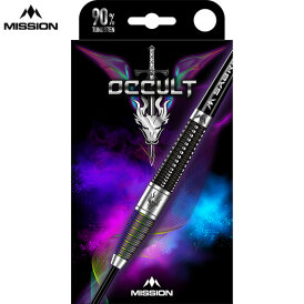 Mission Darts Steel Darts Occult 90% Tungsten Black & Coral Steeltip Darts Steeldart 25 g