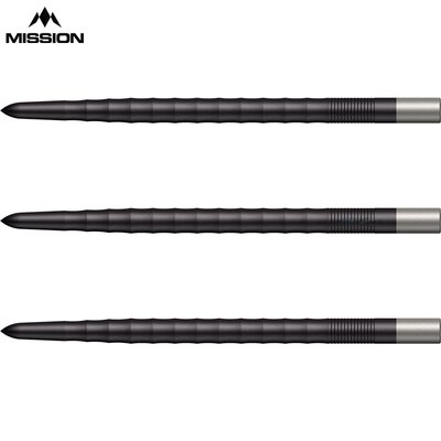 Mission Dart Steel Tip Ripple Dart Points Dart Wechsel- Spitzen Schwarz 40 mm