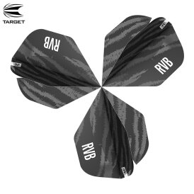 Target Dart Pro Ultra RVB Brass Nr.2 Dart Flight Raymond van Barneveld Dartflights Design 2023 Schwarz