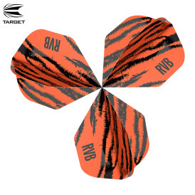 Target Dart Pro Ultra RVB Brass Nr.2 Dart Flight Raymond van Barneveld Dartflights Design 2023 Orange