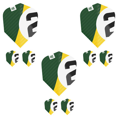 Target Chicane Pro Ultra Dart Flight - Dartflights Design 2023 Ten-X Grün 3 Sets